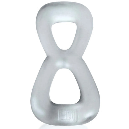 Boomerang Double-Ring Cockring & Nut-Tugger Clear Steam