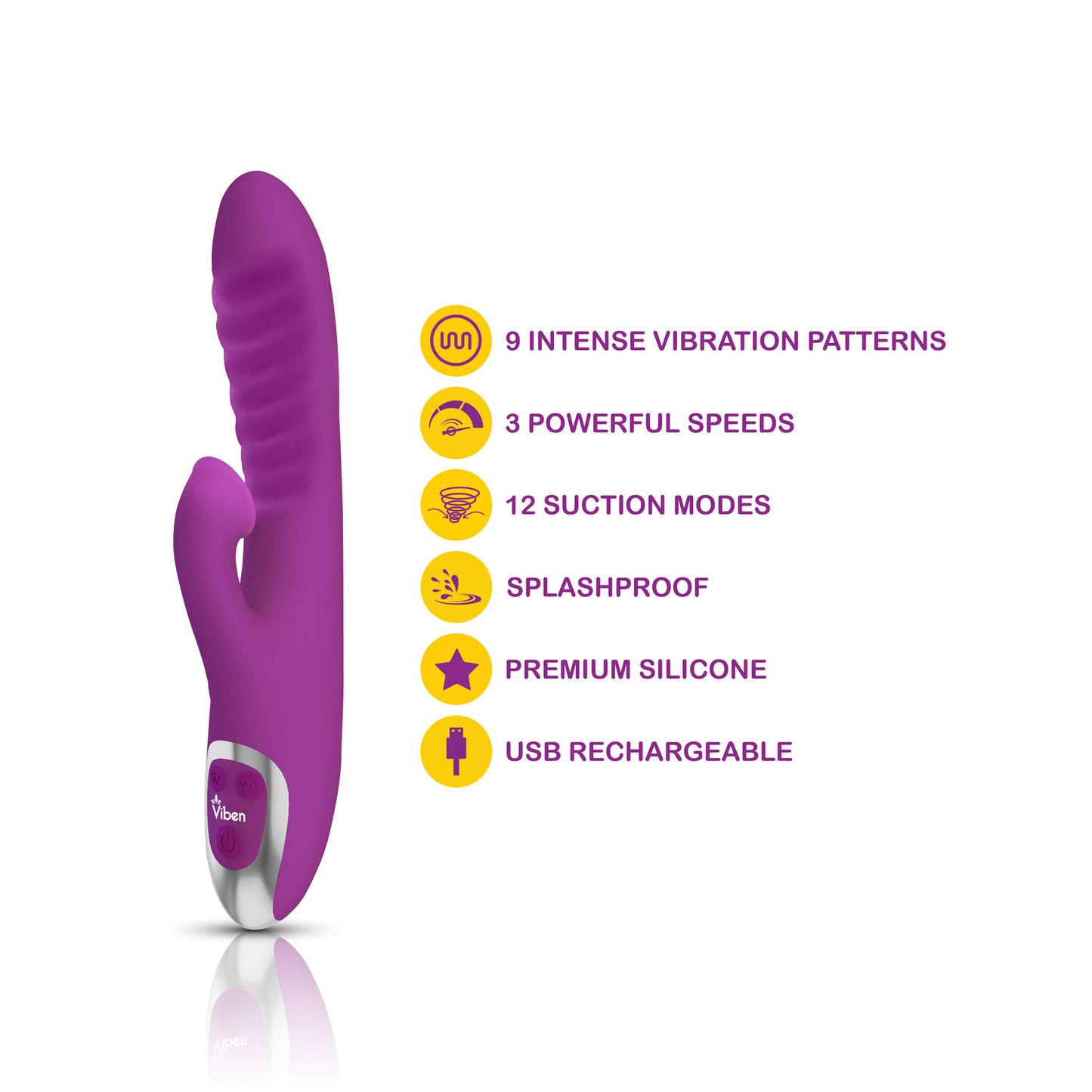 Frenzy Clitoral Suction Rabbit - Berry