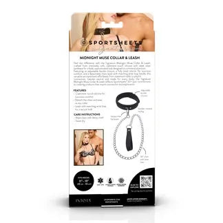 Signature Midnight Muse Collar & Leash Black
