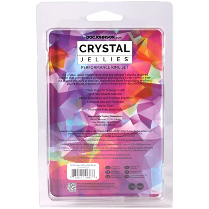Crystal Jellies - Performance Ring Set Pink