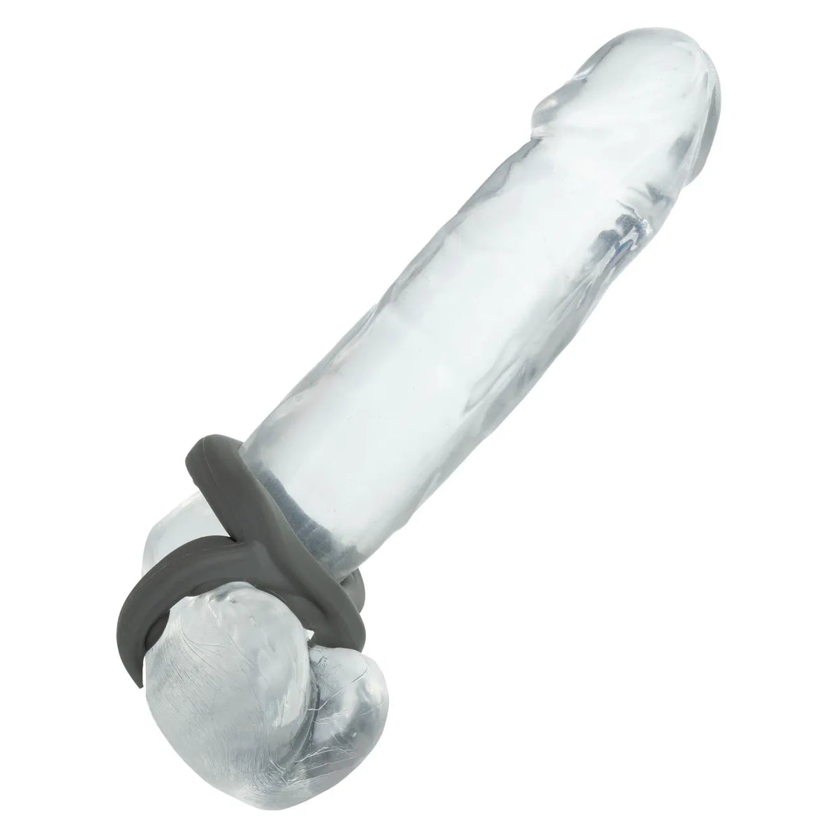 Alpha Liquid Silicone Beaded Crazy 8 Ring Grey
