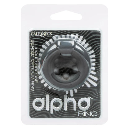 Alpha Liquid Silicone Beaded Optimum Ring Black