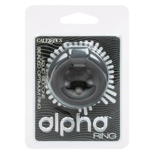Alpha Liquid Silicone Beaded Optimum Ring Black
