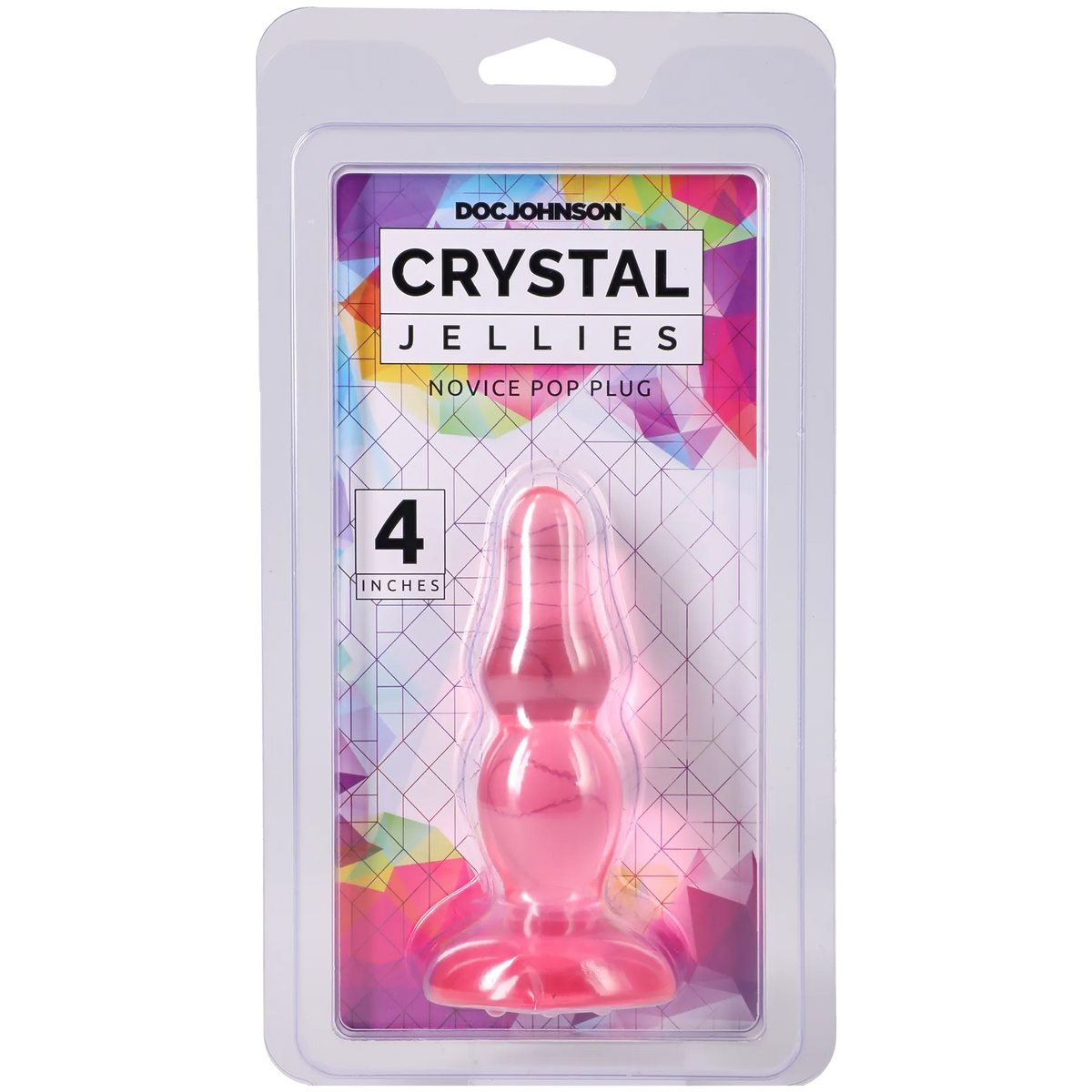 Crystal Jellies - Novice Pop Plug - 4 Inch Pink