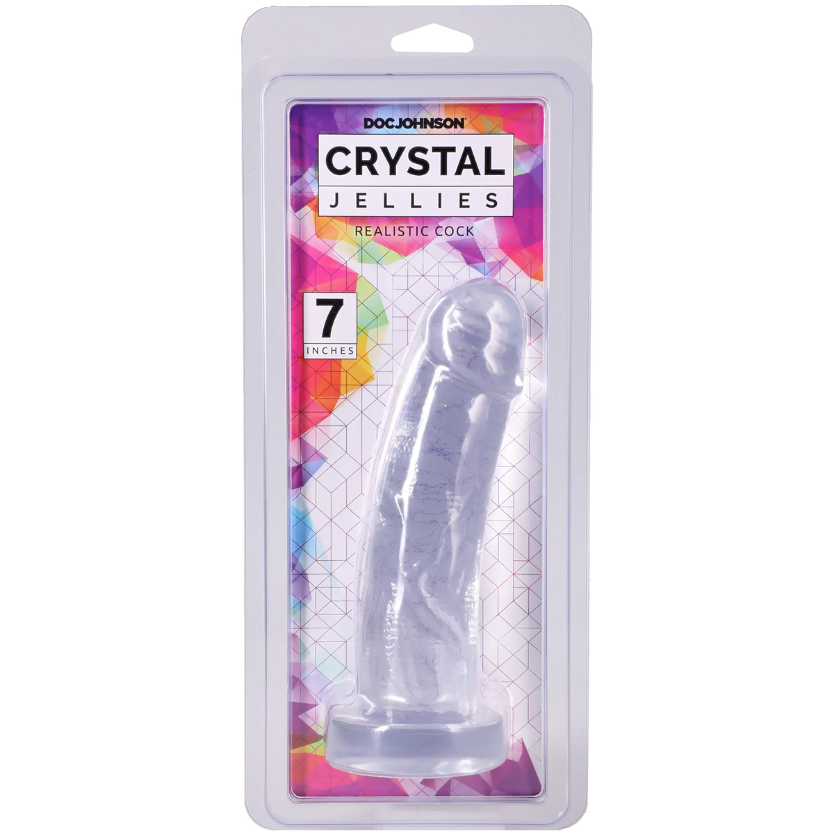 Crystal Jellies - Realistic Cock - 7 Inch Clear