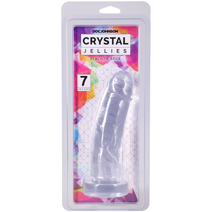 Crystal Jellies - Realistic Cock - 7 Inch Clear
