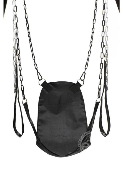 Master Series Nylon Sex Sling - Black