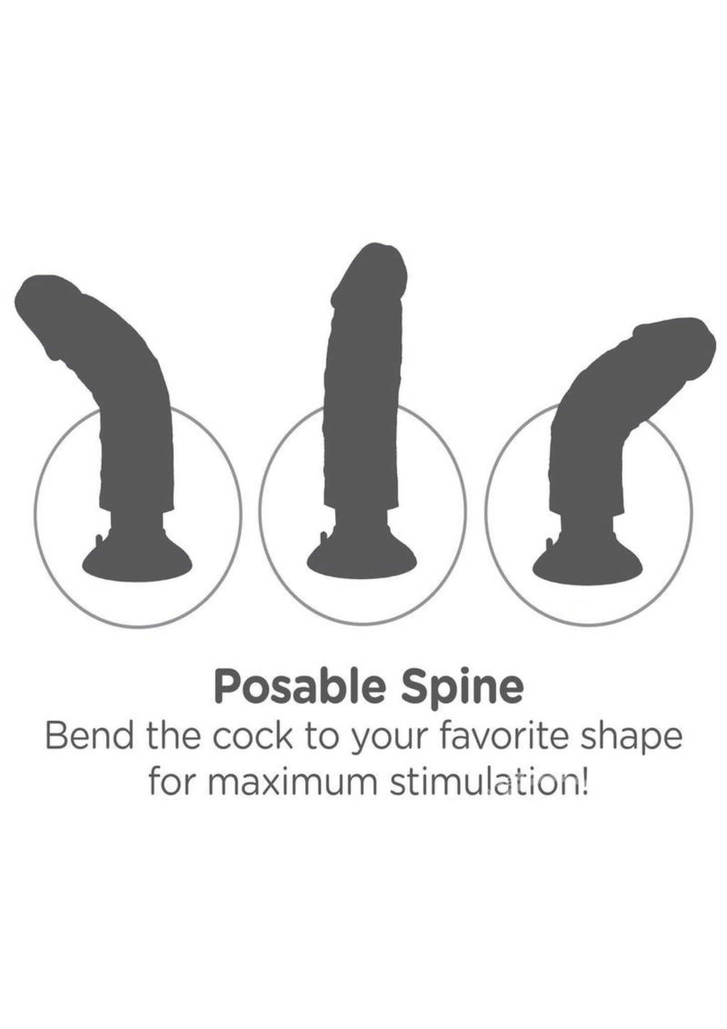 King Cock Vibrating Dildo 7in - Vanilla