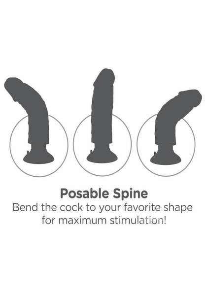 King Cock Vibrating Dildo 7in - Vanilla