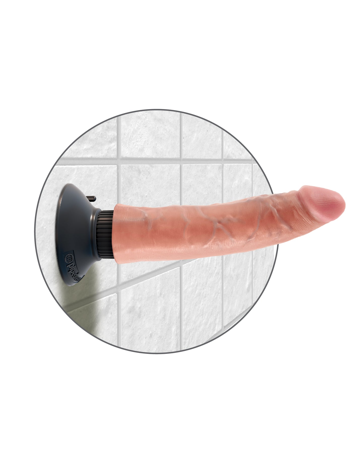 King Cock Vibrating Dildo 7in - Vanilla