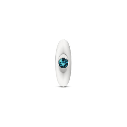 Silver Anchor Buttplug Kit - Clear Iridescent/teal