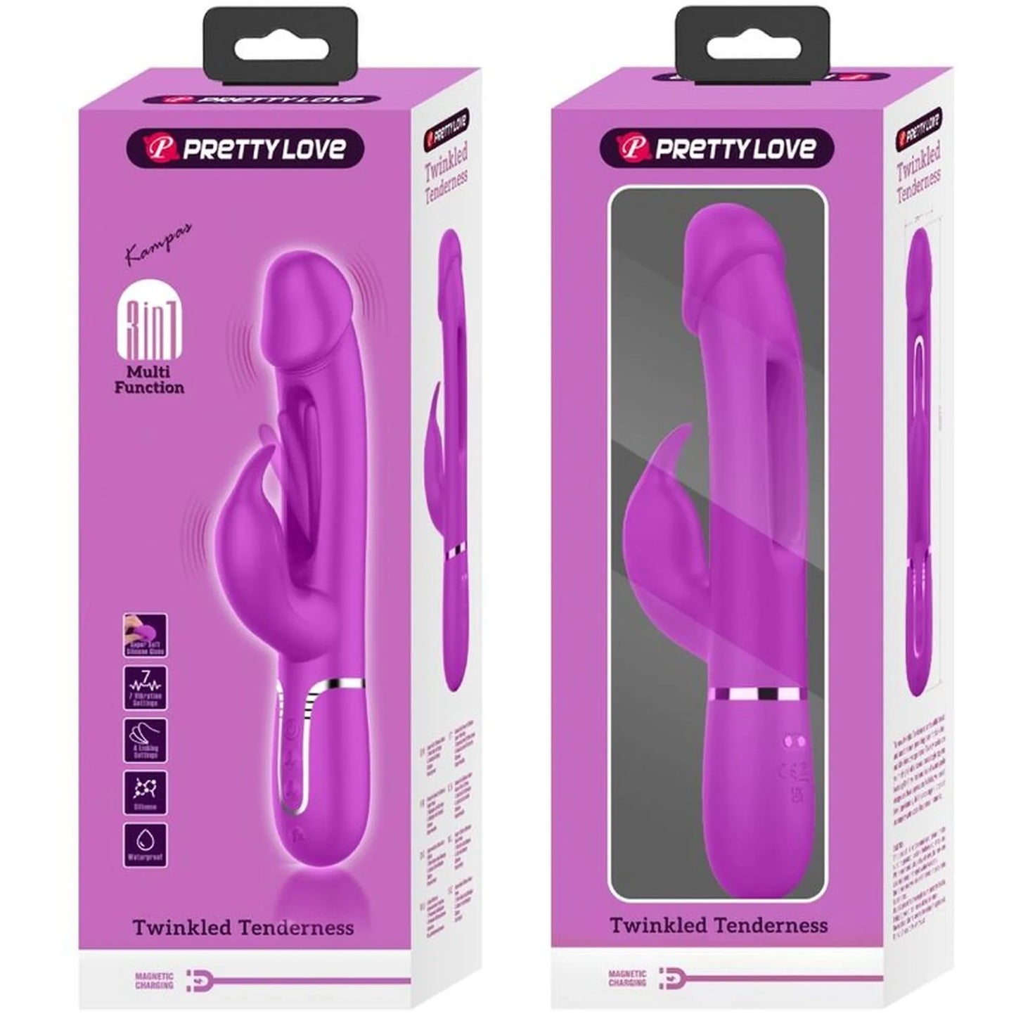 Pretty Love Twinkled Tenderness Kampas Flicking Rabbit - Fuchsia