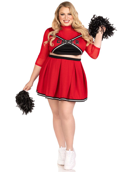 Leg Avenue Varsity Babe Cheerleader Costume (3 Piece) - Red
