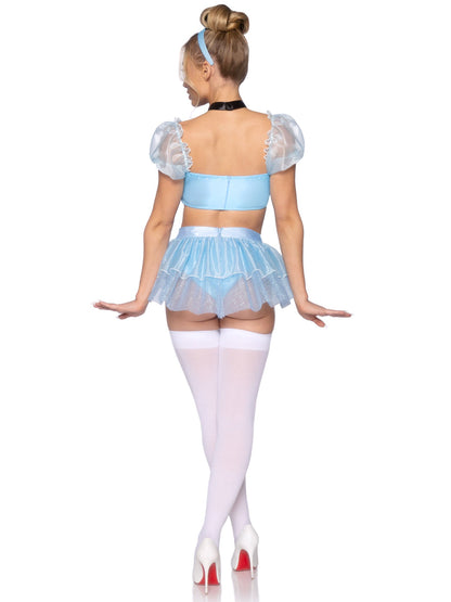Leg Avenue Glass Slipper Cinderella Costume (4 Piece) - Blue