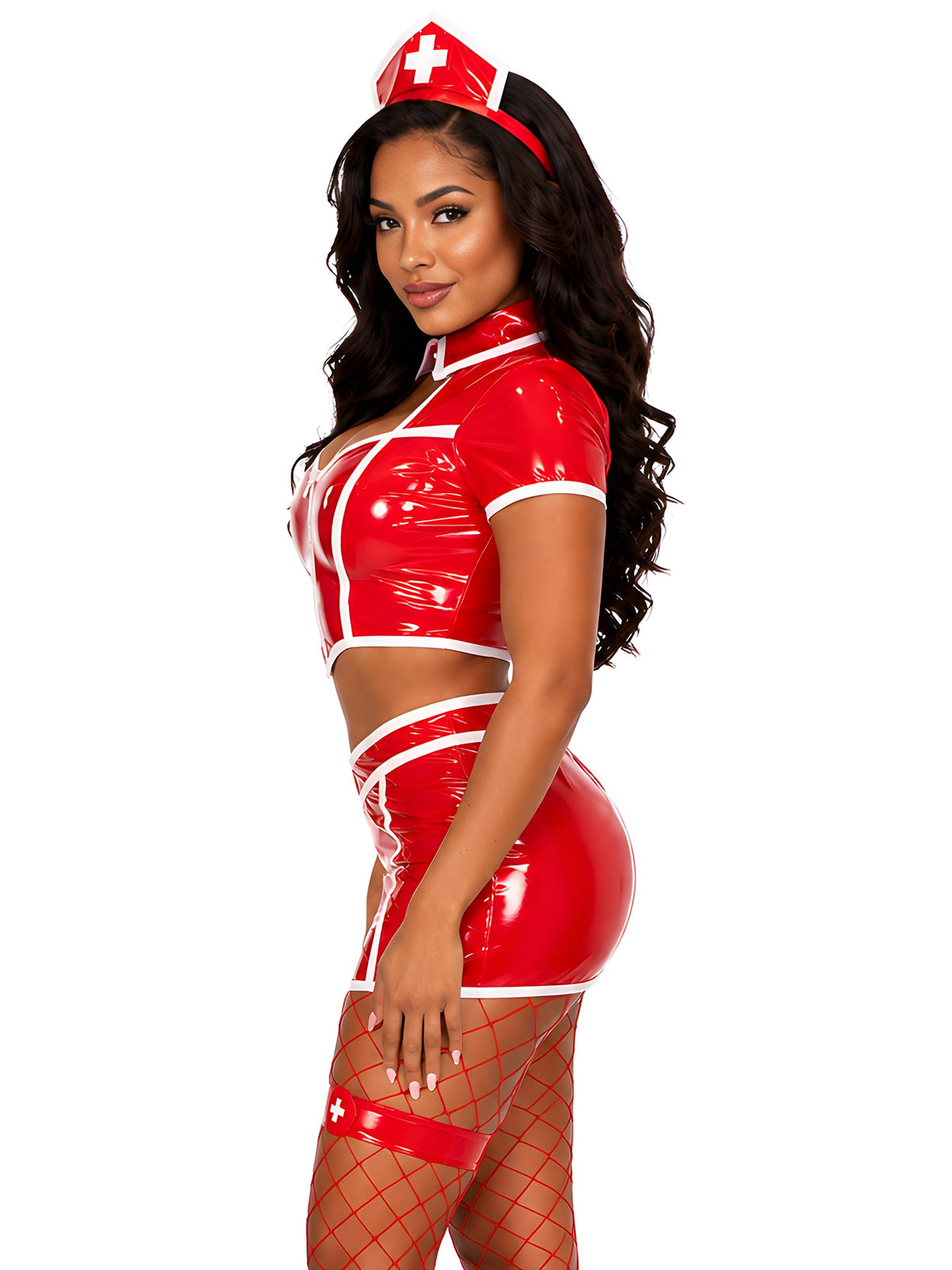 Leg Avenue Red Alert Nurse Costume (4 Piece) - Red