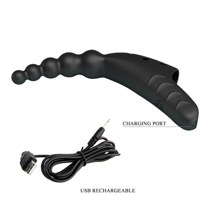 Pretty Love Jordin Beaded Finger Vibe - Black