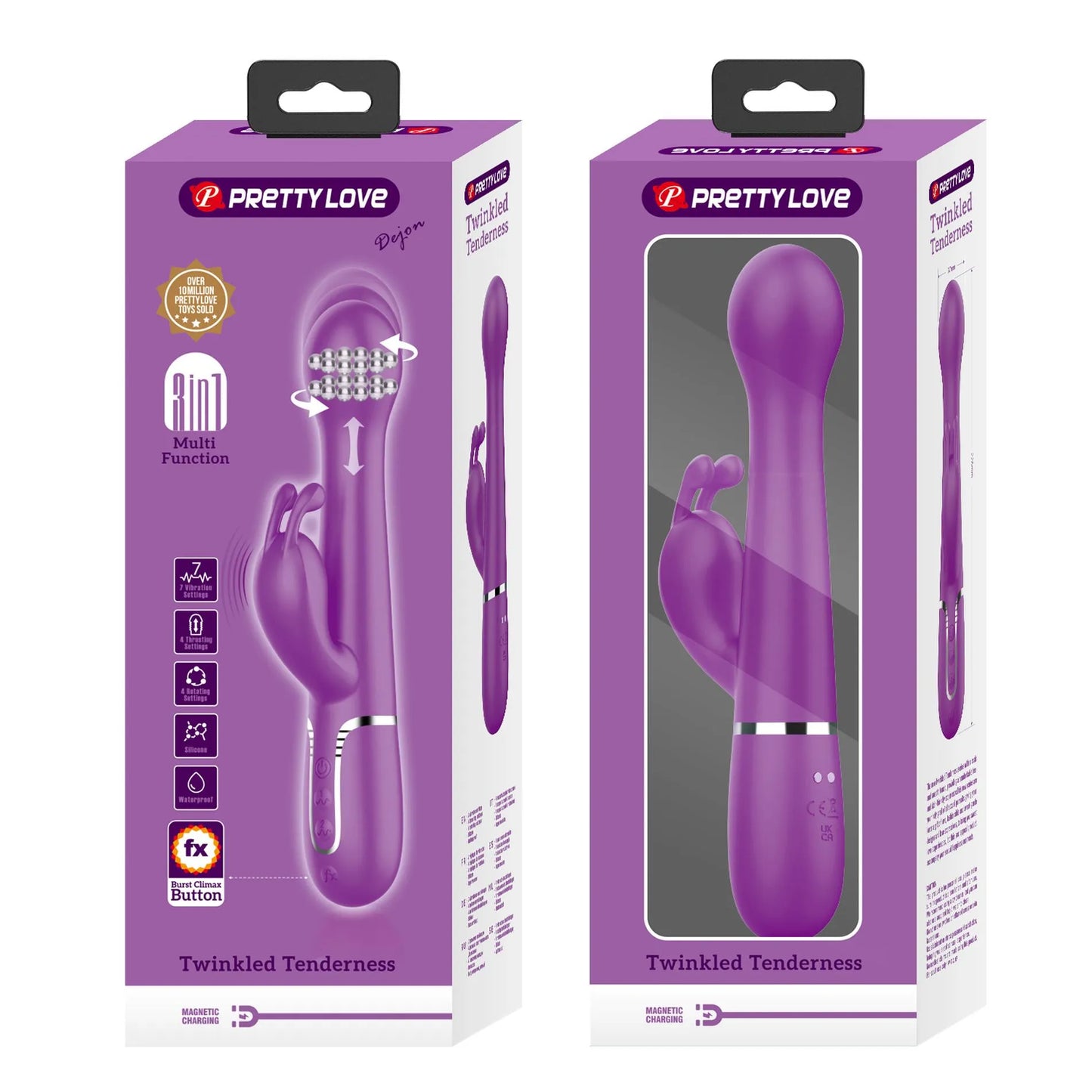 Pretty Love Twinkled Tenderness Dejon Thrusting Rabbit - Fuchsia
