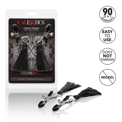 Nipple Play Playful Tassels Nipple Clamps - Black