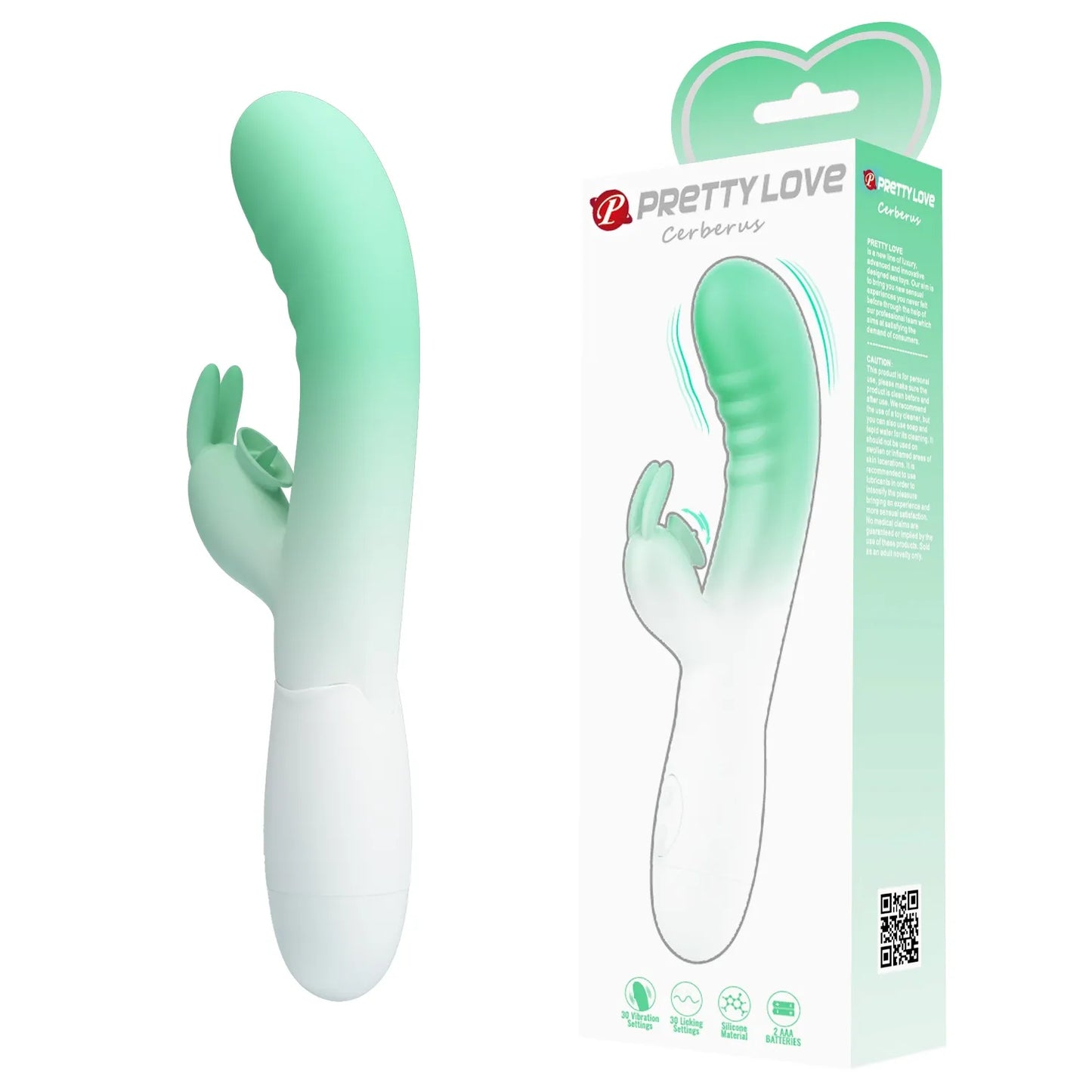 Pretty Love Cerberus Licking Rabbit - Aqua Ombre