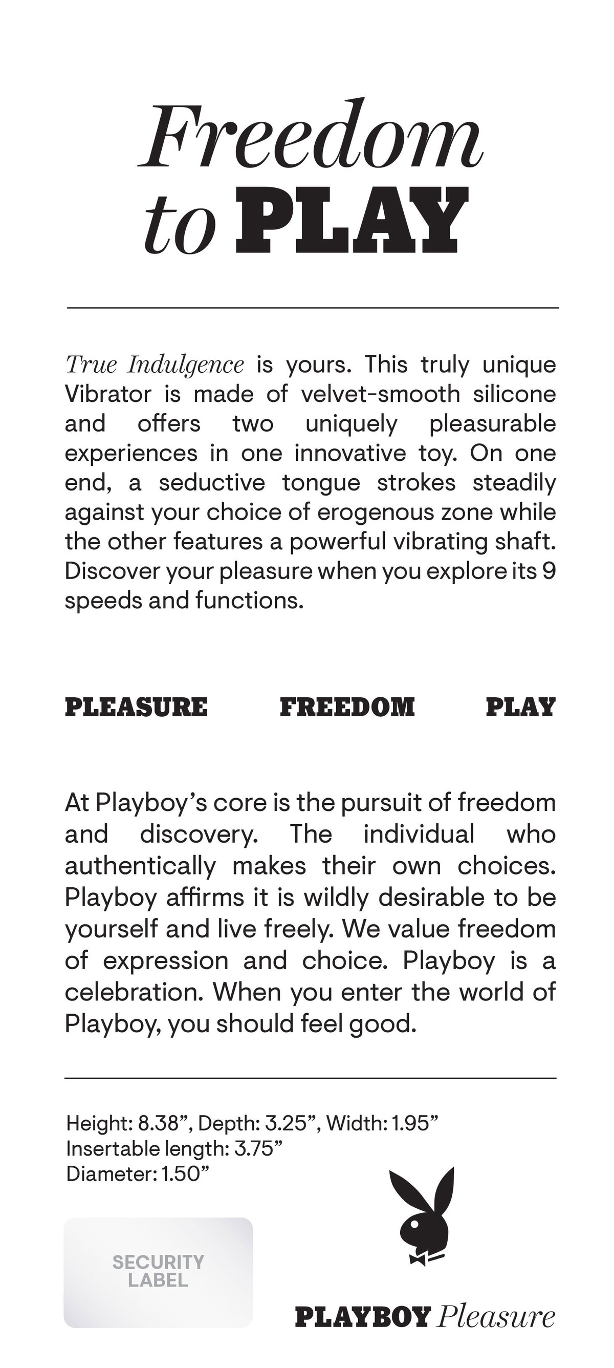 Playboy Pleasure - false Indulgence - Vibrator - Deep Teal