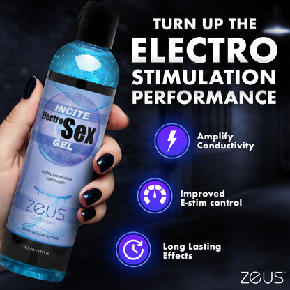 Zeus Incite Electrosex Gel - 8.5 oz