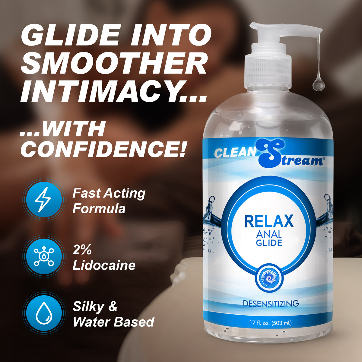 Clean Stream Relax Desensitizing Anal Lube 17 oz