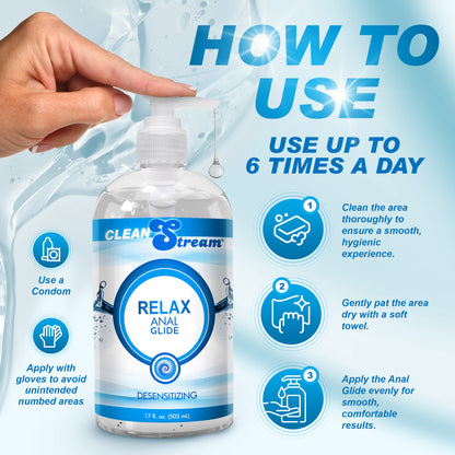 Clean Stream Relax Desensitizing Anal Lube 17 oz