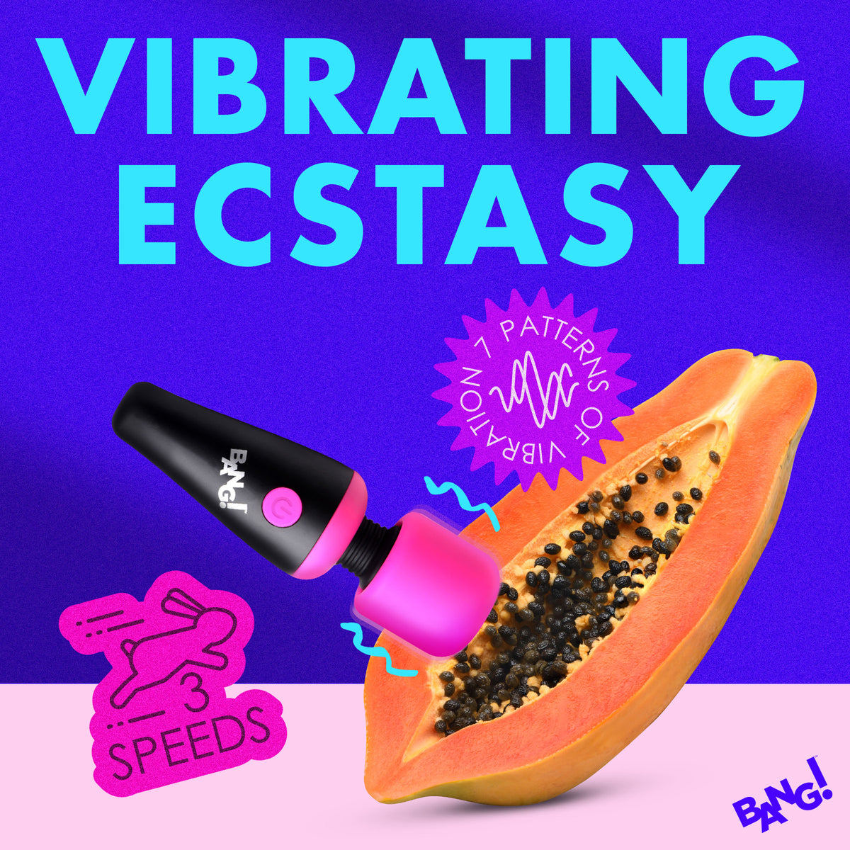 10X Ultra Powerful Silicone Mini Wand - Pink
