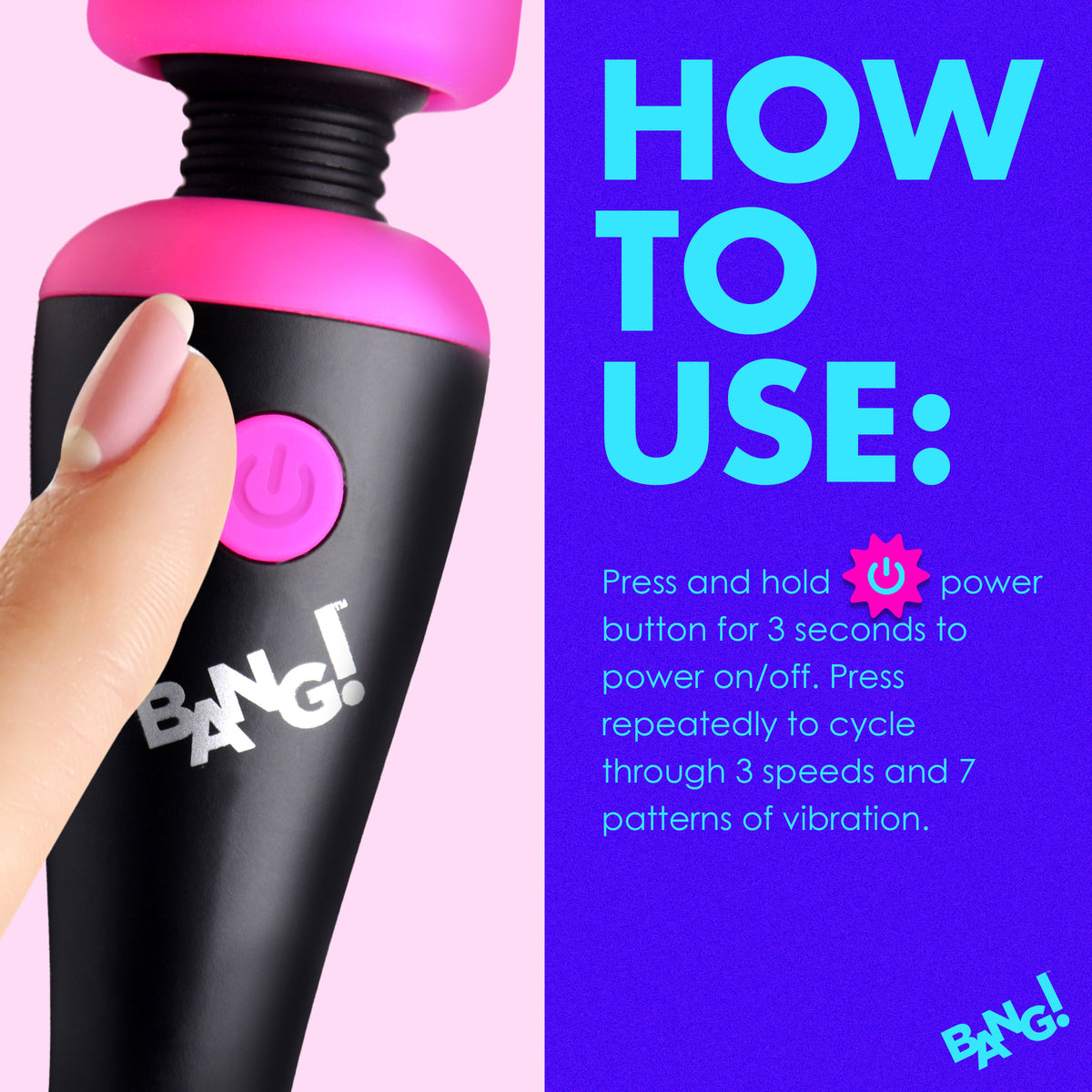 10X Ultra Powerful Silicone Mini Wand - Pink