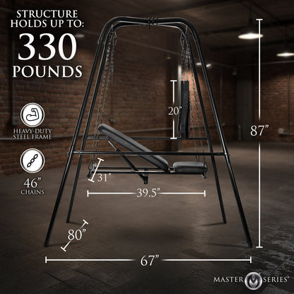 Throne Adjustable Sex Swing with Stand