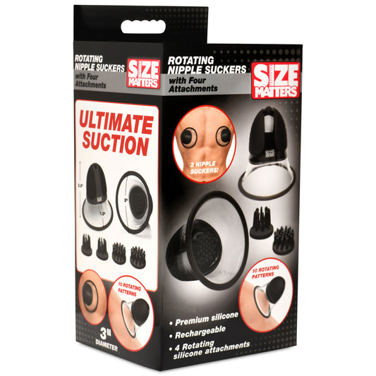 10X Rotating Nipple Suckers with 4 Attachments