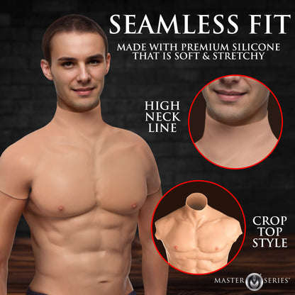 Ripped Silicone Male Chest - Medium