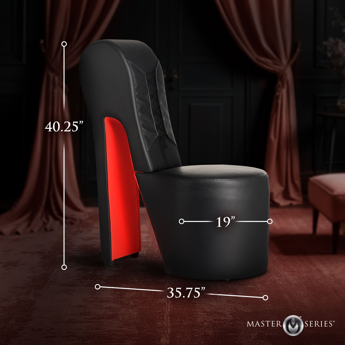 Stiletto Corset Chair - Red