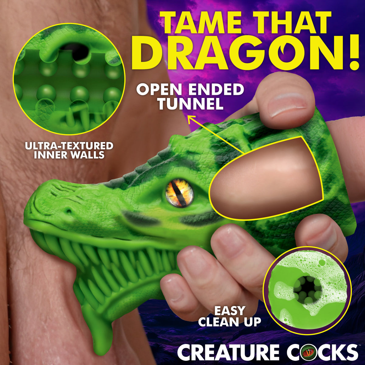 Dragon Tamer Silicone Stroker - Green