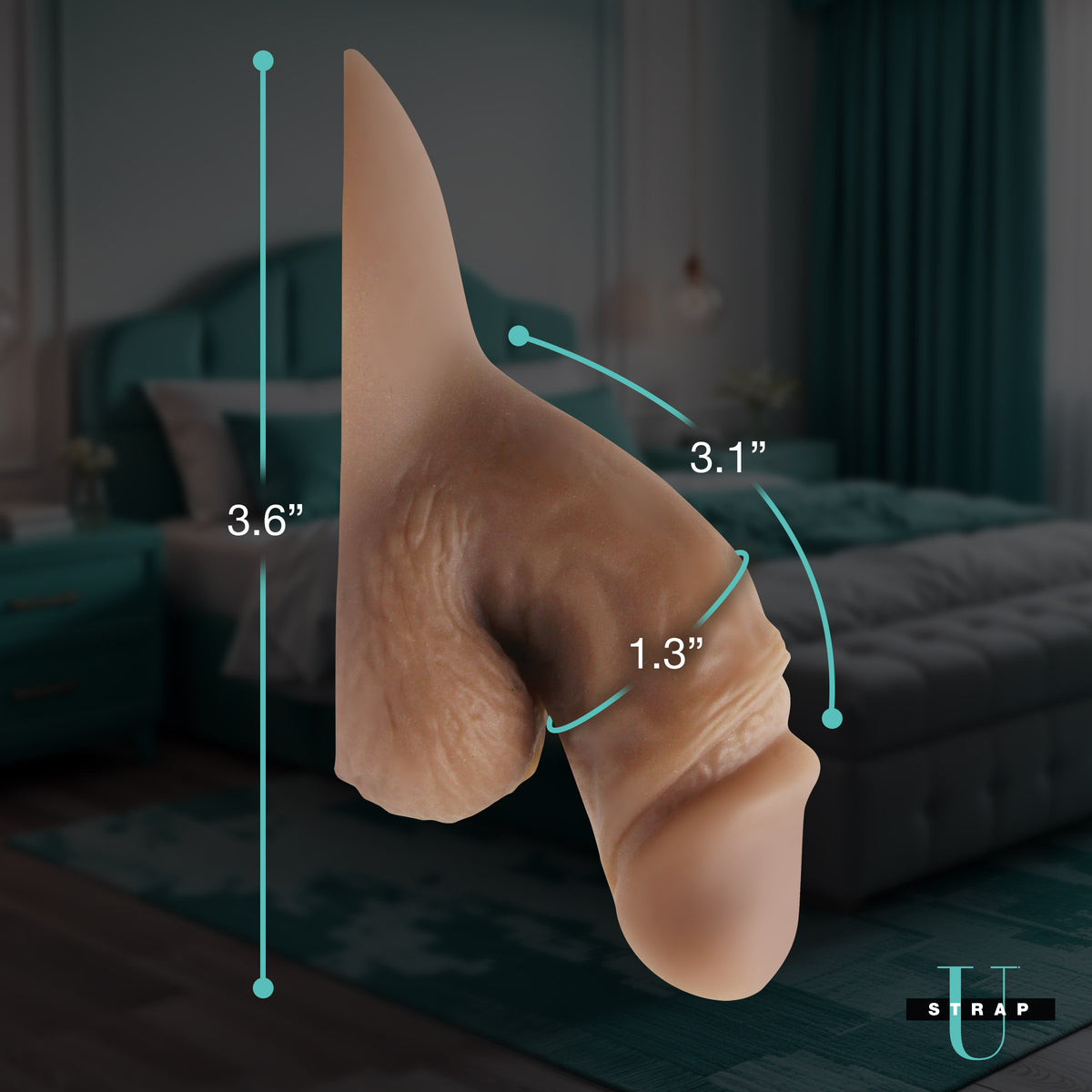 3.6" Silicone Packer Dildo - Medium