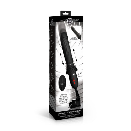 Ultimate Power Pounder Vibrating & Thrusting Silicone Dildo w/ Remote
