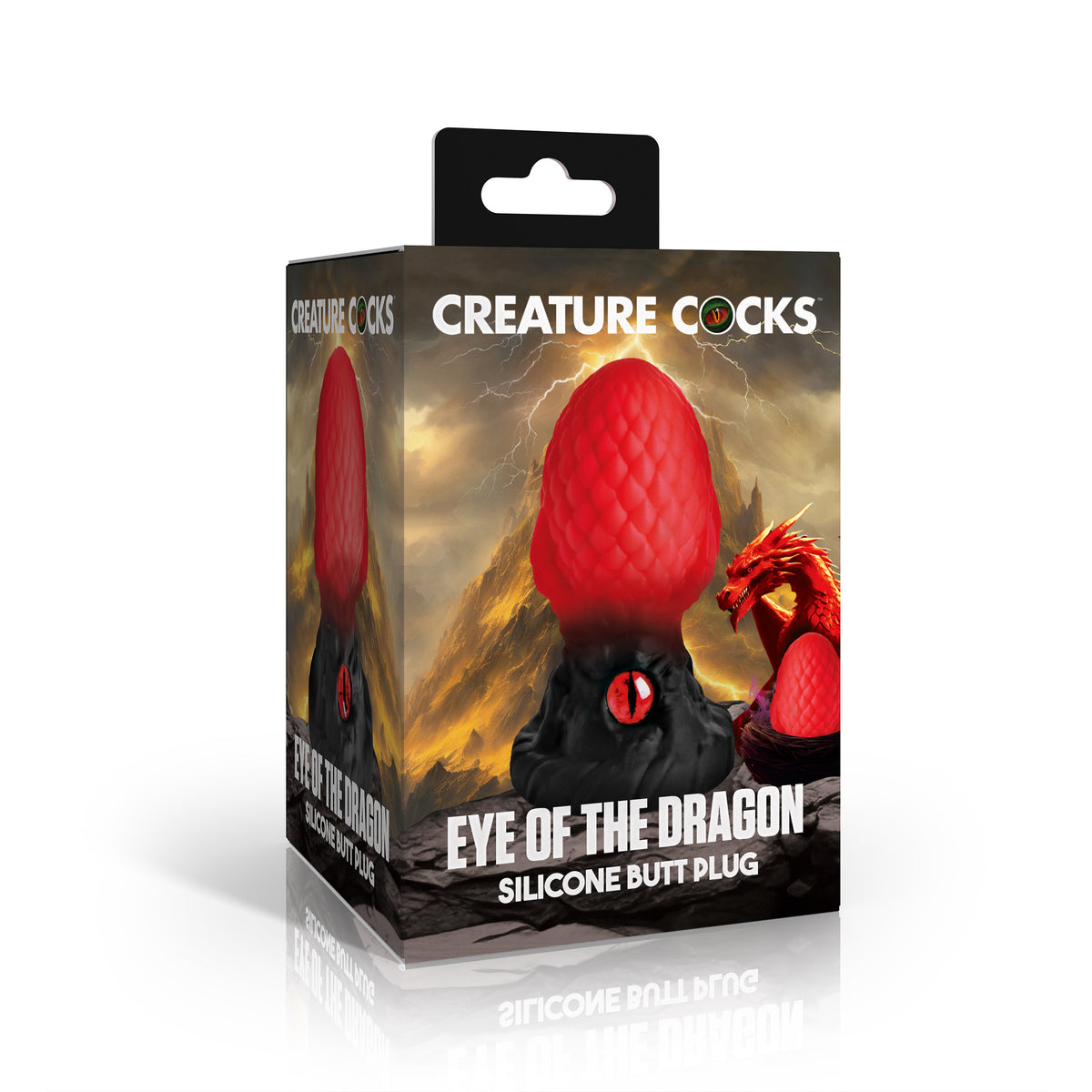 Eye of the Dragon Silicone Butt Plug - Red