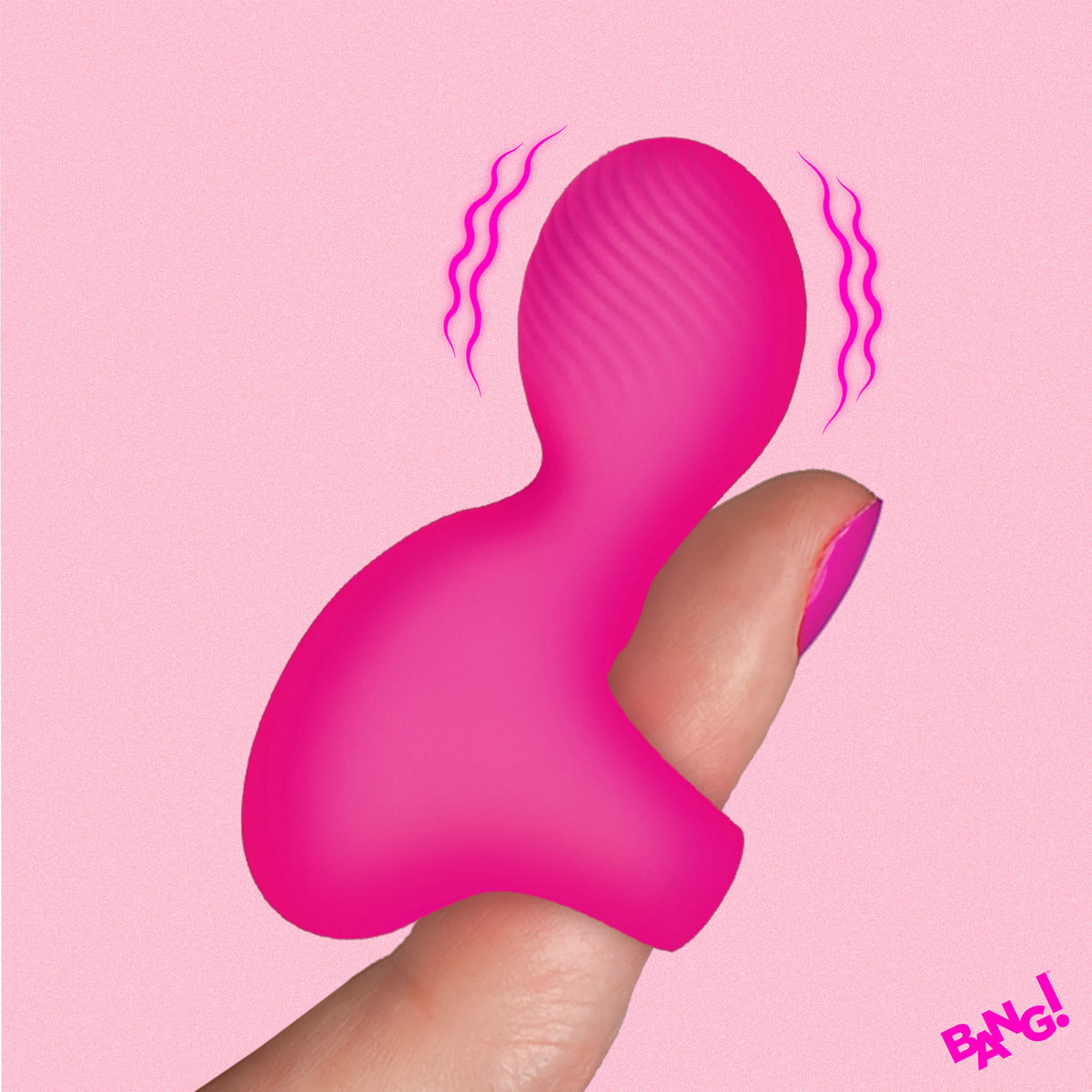 Silicone Finger Vibrator - Pink