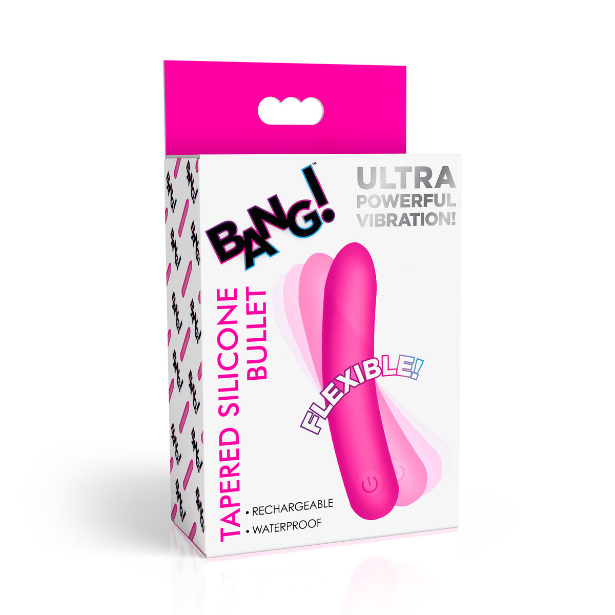 Tapered Flexible Silicone Bullet - Pink