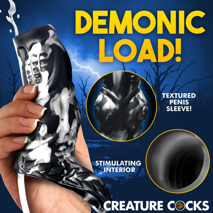 Night Prowler Squirting Silicone Penis Enhancer - Silver
