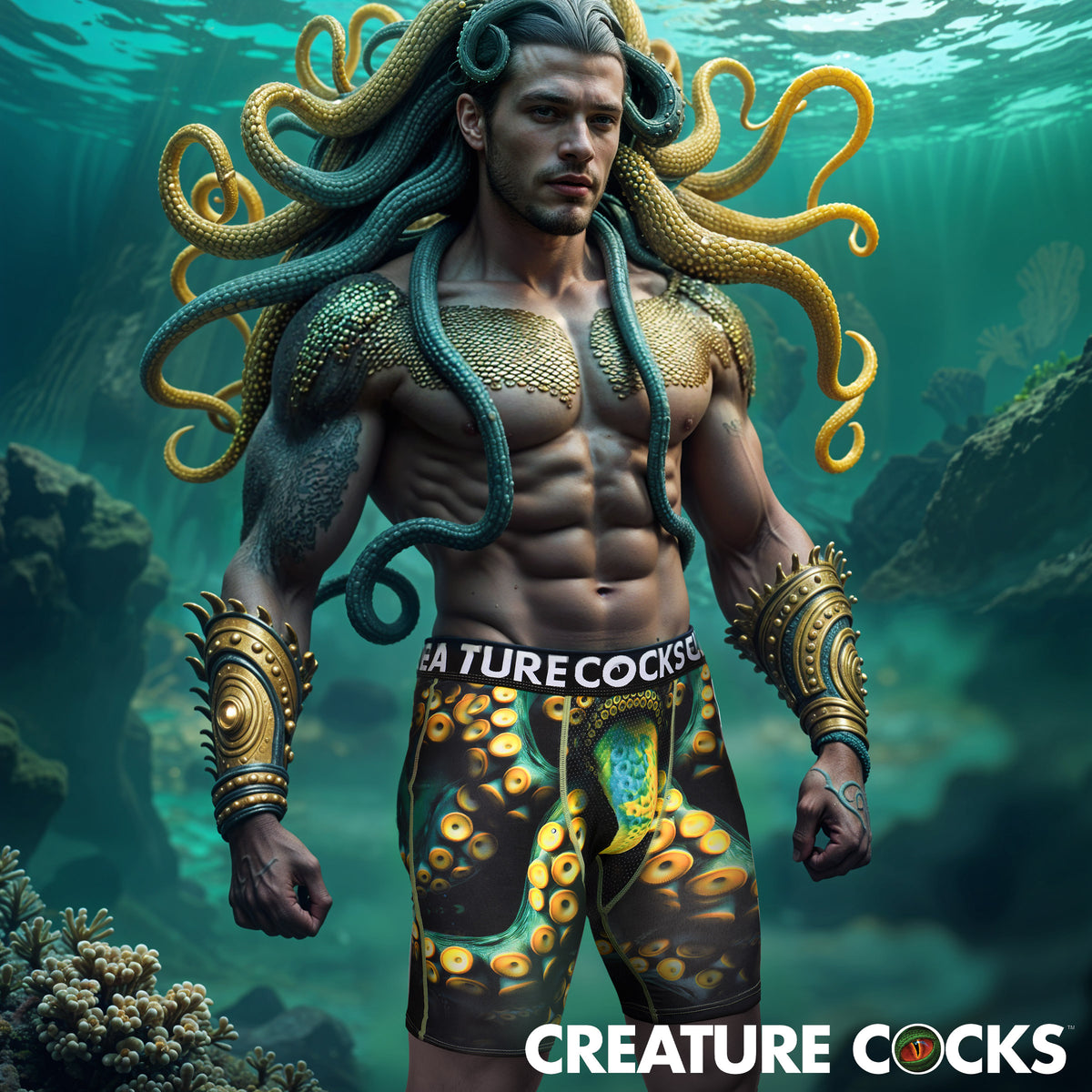 Creature Wear Monstropus Tentacled Monster Boxer Shorts - Small