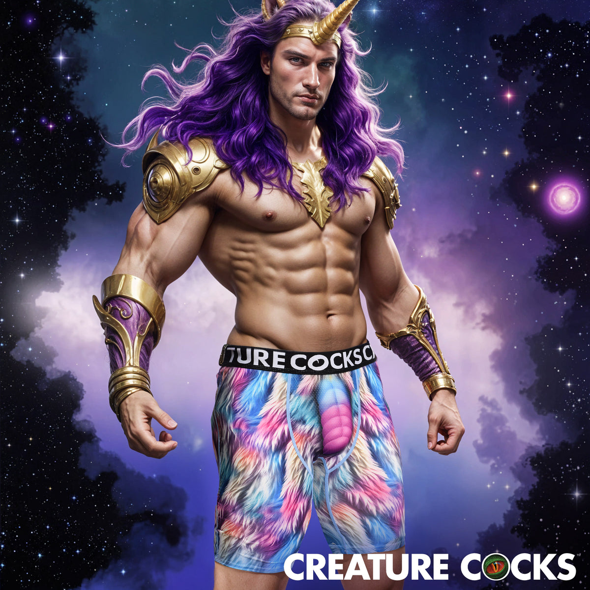 Creature Wear Mystique Unicorn Boxer Shorts - Large