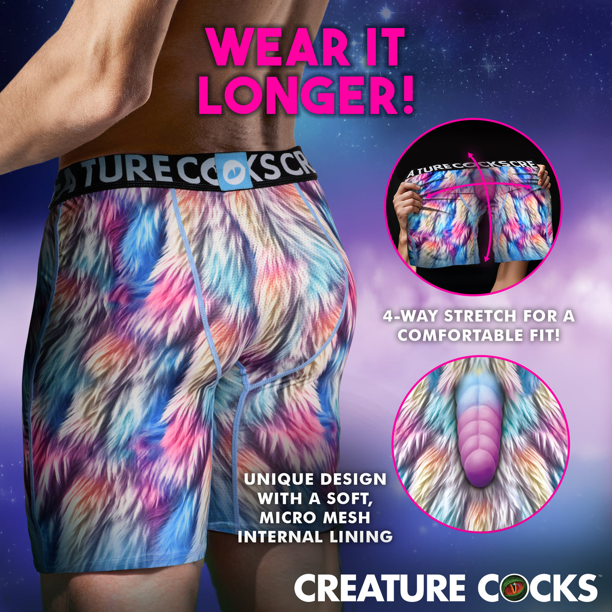 Creature Wear Mystique Unicorn Boxer Shorts - Medium