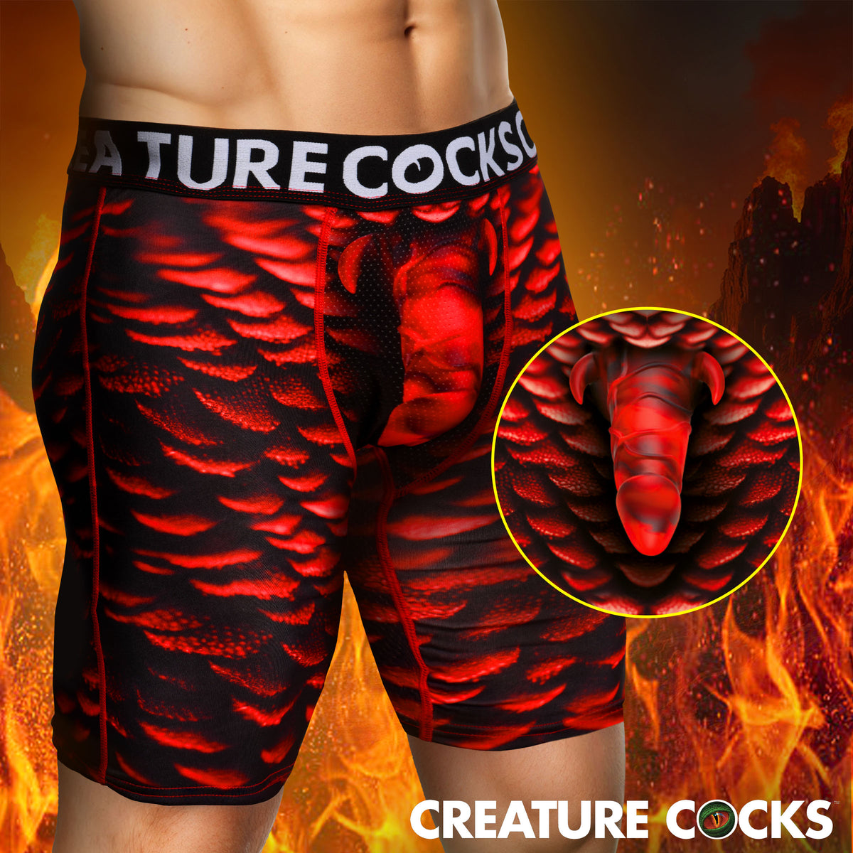 Creature Wear Horny Devil Demon Boxer Shorts - Large