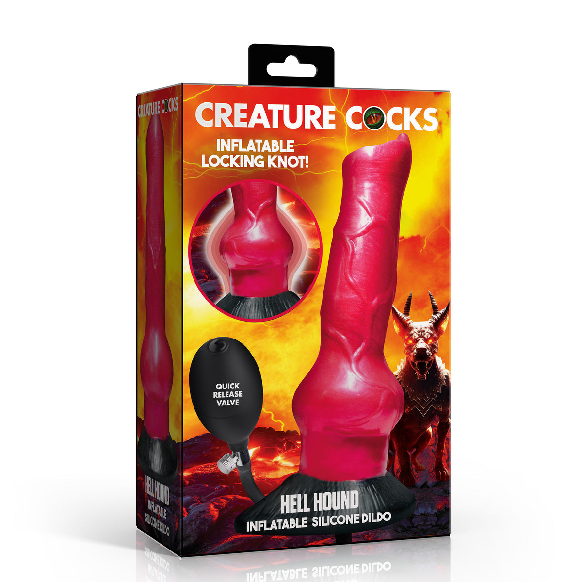 Hell Hound Inflatable Silicone Dildo