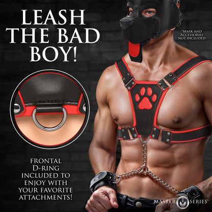 Alpha Pup Bulldog Harness - Red