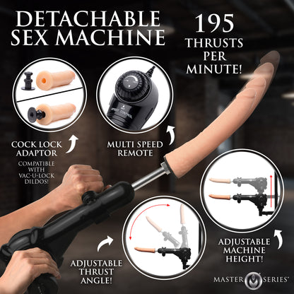 Hog Tie Restraint Rack with Sex Machine