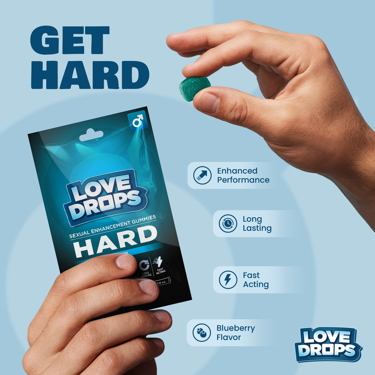 Sexual Enhancement Gummies for Him - Hard (8pcs)