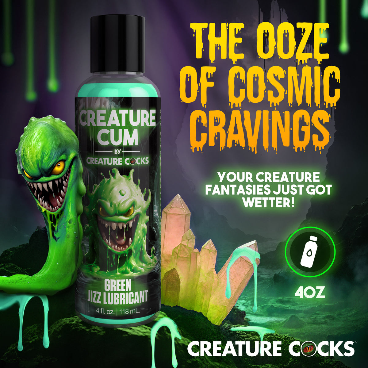 Creature Cum Green Jizz Lubricant - 4oz