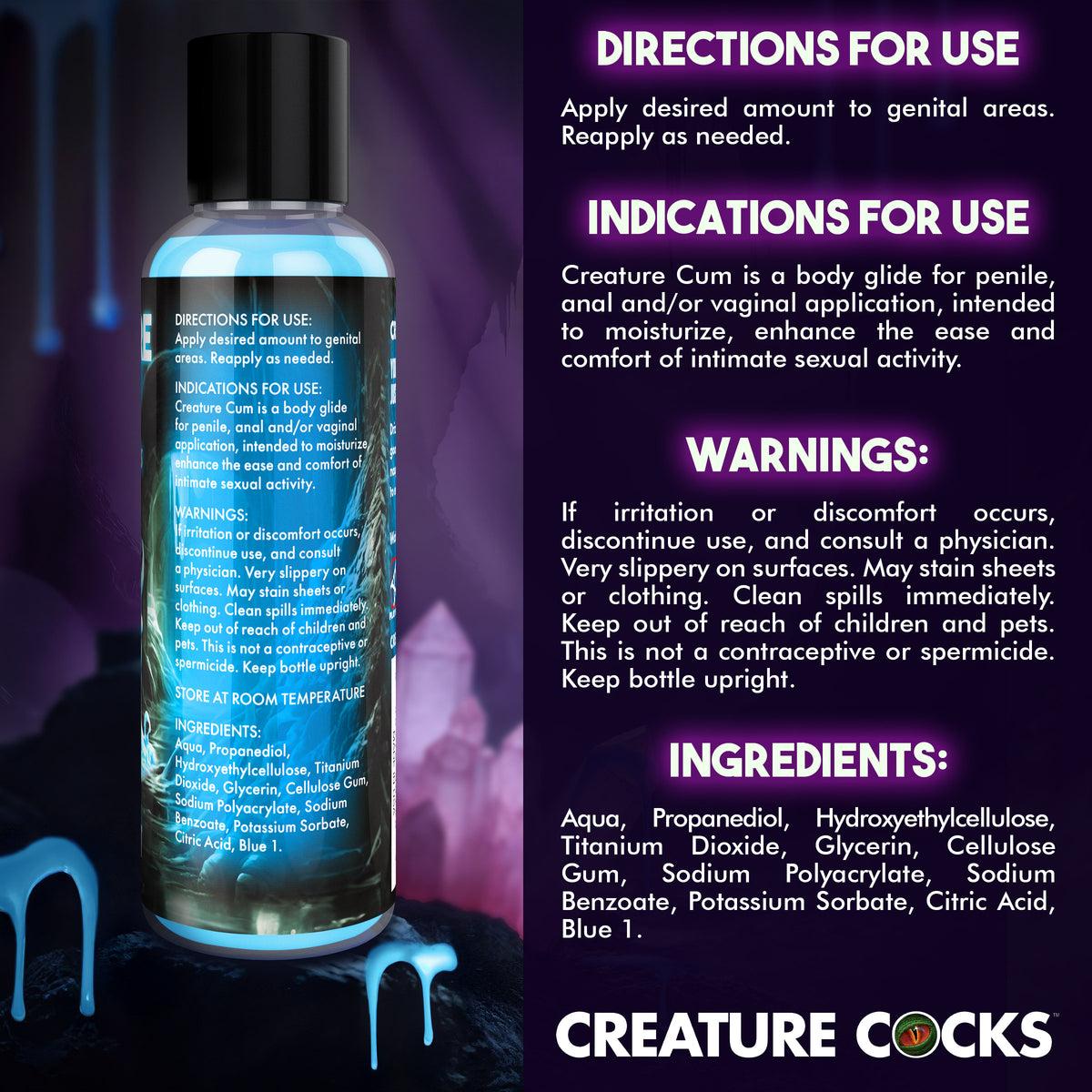 Creature Cum Blue Jizz Lubricant - 4oz